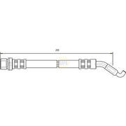 NAPA Brake Hydraulic Hose Line Rear fits Toyota Corolla 2001-2007
