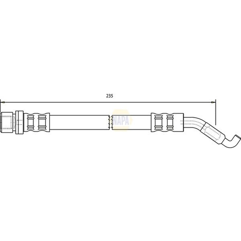 NAPA Brake Hydraulic Hose Line Rear fits Toyota Corolla 2001-2007