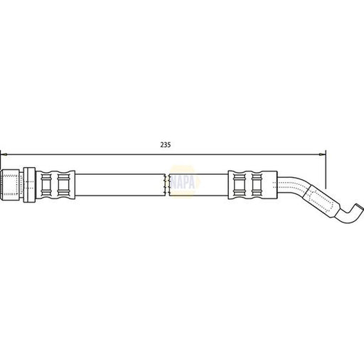NAPA Brake Hydraulic Hose Line Rear fits Toyota Corolla 2001-2007