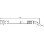 NAPA Brake Hydraulic Hose Line Rear NBH1045