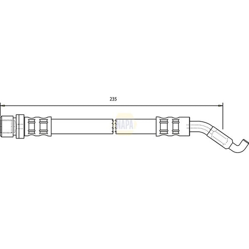 NAPA Brake Hydraulic Hose Line Rear NBH1045
