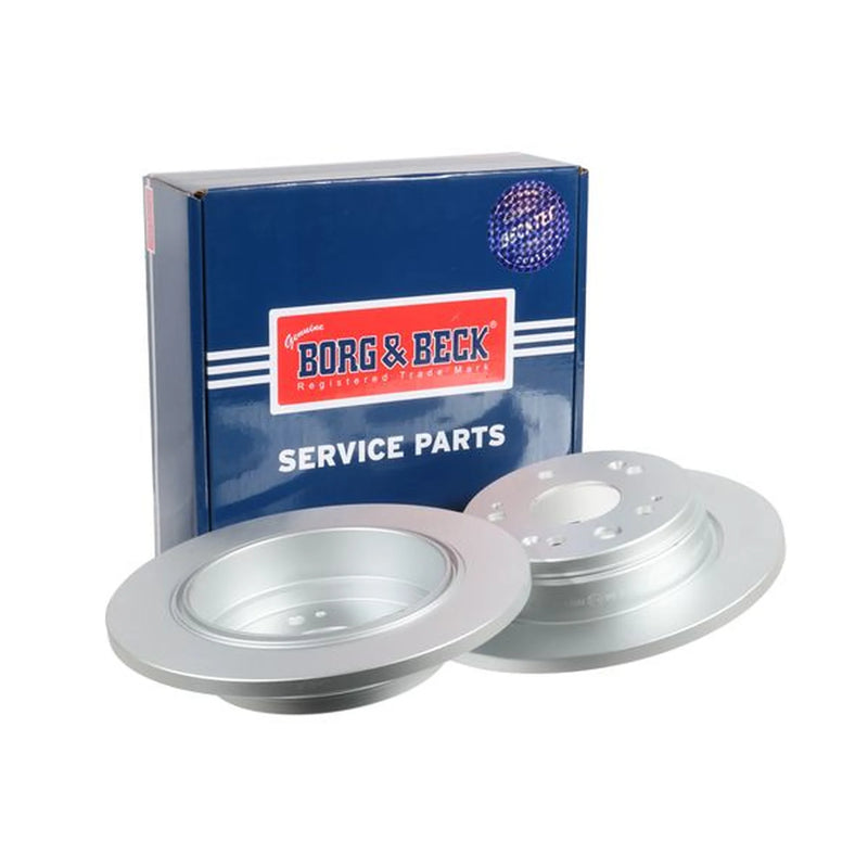 Borg & Beck Rear Brake Solid Discs & Pads fits Honda Stream 2001-2006 1.7 2.0