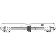 Borg & Beck Brake Hydraulic Hose Line Front Right BBH6924