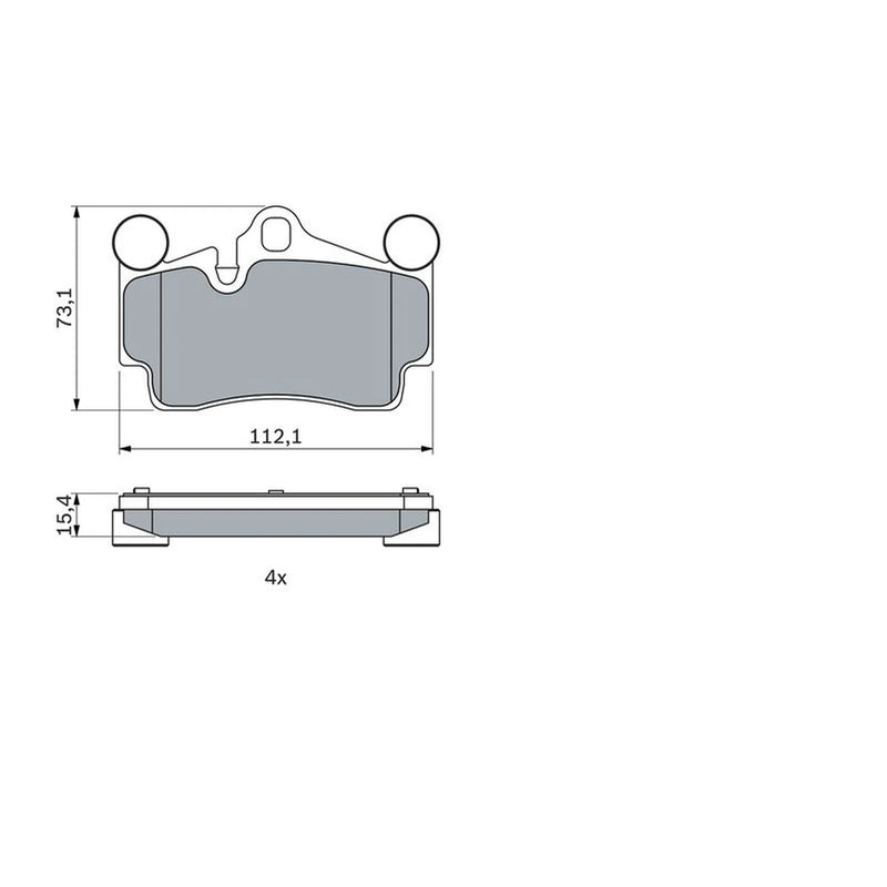 Bosch Front & Rear Pads fits Porsche Cayenne 2002-2010 3.6 4.5 4.8