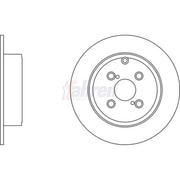 Fahren Rear Brake Solid Discs & Pads fits Toyota Corolla 2000-2007 1.4 1.8 2.0