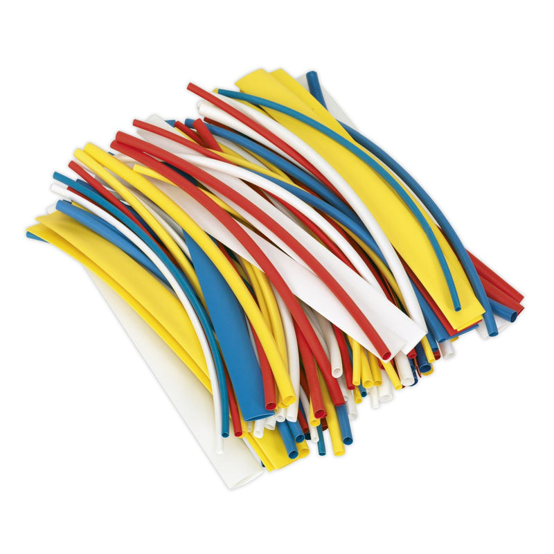 Sealey Heat Shrink Tubing Mixed Colours 200mm 100pc HST200MC Sealey - Dynamic Drive