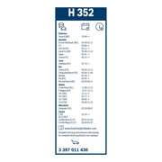 Bosch Conventional Wiper Blade 350mm — H352 fits Alfa Romeo Tonale 2022 on