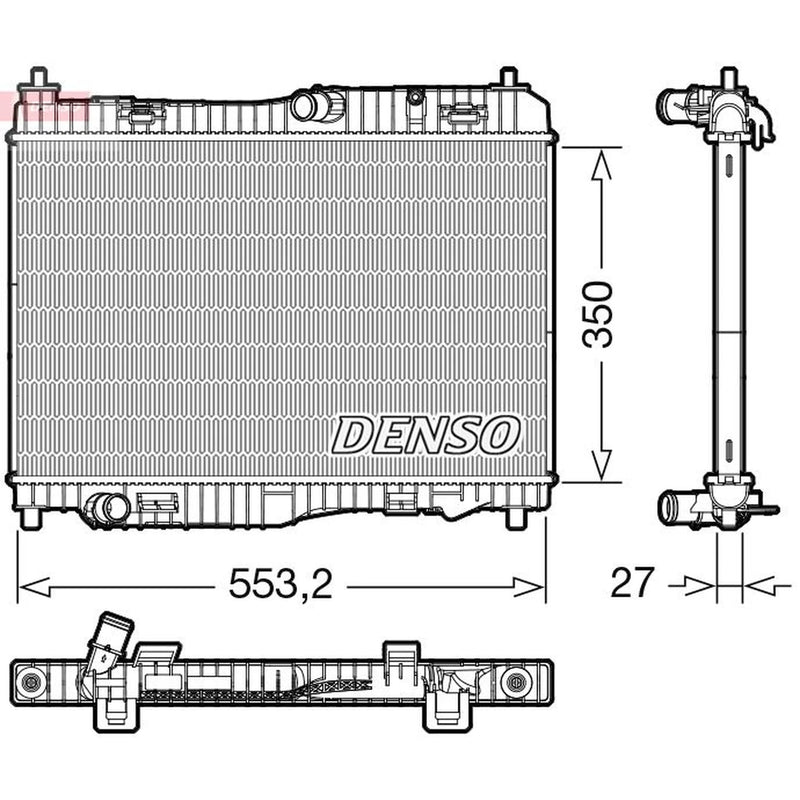 Denso Engine Radiator fits Ford B-Max 2012-2017 1.0