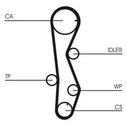 Continental CTAM Timing Belt Kit with Rollers fits Hyundai Accent II 2002-2005