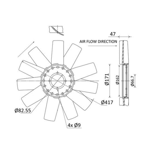 Mahle Radiator Cooling Fan Blade