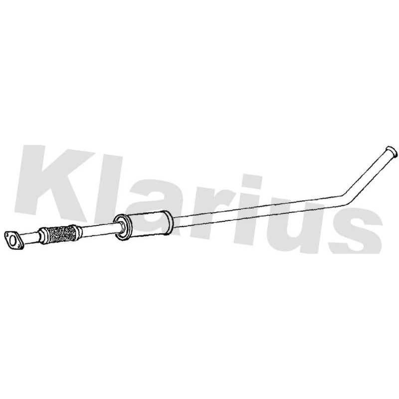 Klarius Box With Centre Pipe Centre fits Kia Picanto II 2011-2017 1.2