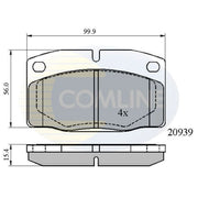 Comline Front & Rear Brake Discs & Pads fits Vauxhall Vectra 1995-2003