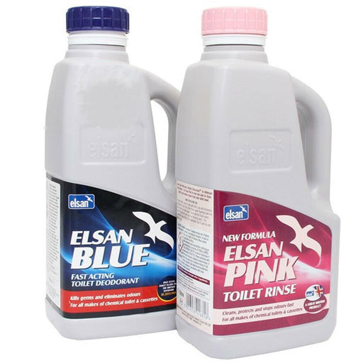 Elsan Blue 1L & Pink 1L Chemical Toilet Cleaner Elsan - Dynamic Drive