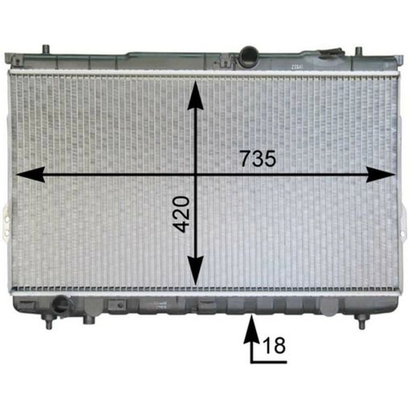 Mahle Engine Radiator fits Hyundai Santa Fé I 2001-2006 2.0
