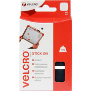 Stylish Velcro® Brand Stick On Squares 25mm x 24 Black Velcro - Dynamic Drive