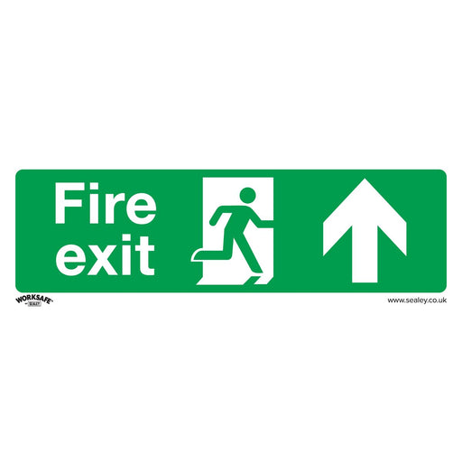 Sealey Safe Conditions Safety Sign Fire Exit (Up) Self-Adhesive Vinyl SS28V1 Sealey - Dynamic Drive