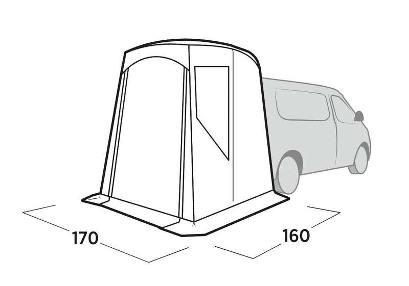 Easy Camp Krossbu Mini Tailgate Awning Grey Easy Camp - Dynamic Drive