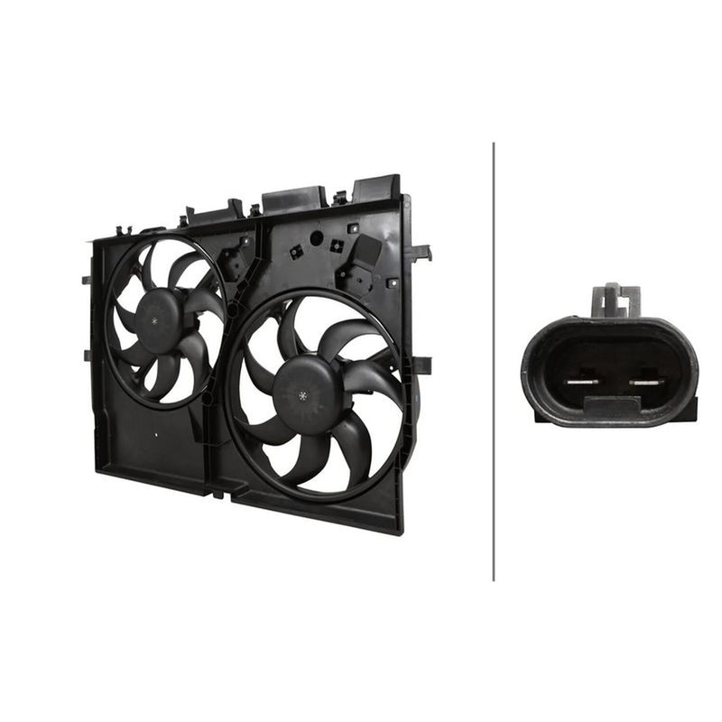 Hella Engine Cooling Fan Front fits Fiat Ducato 2006-2015