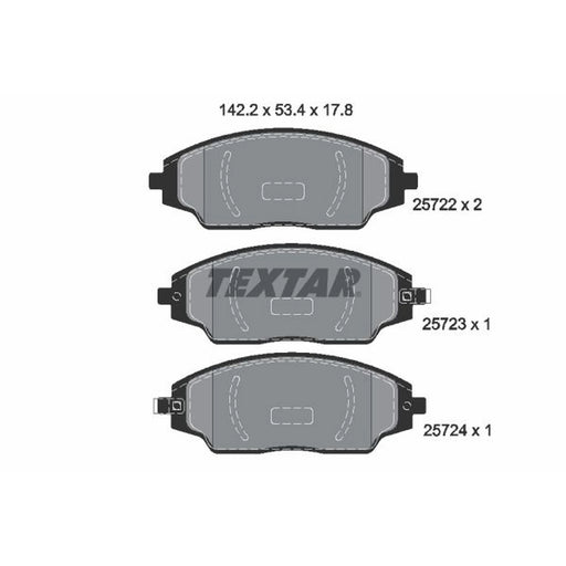 Textar Front Brake Pad Set 2572201
