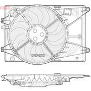 Denso Engine Cooling Fan DER15006