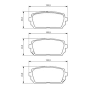 Bosch Front & Rear Pads fits Kia Carens III 2006-2013 1.6 2.0