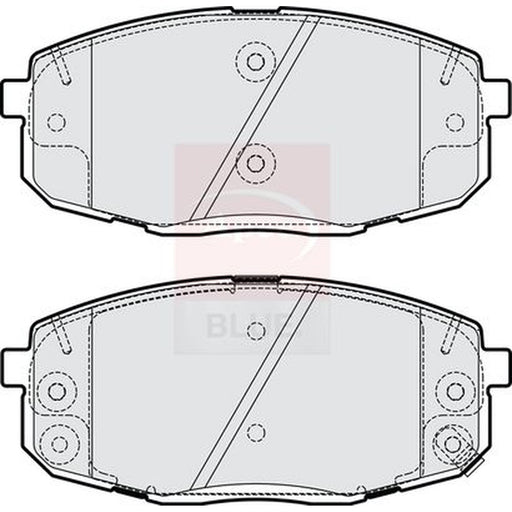 Apec Front Brake Pad Set fits Hyundai Kona 2017-2023 1.0 1.6
