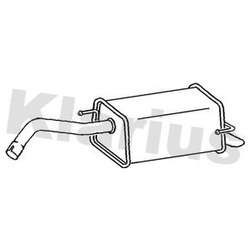 Klarius Box With Tail Pipe Rear fits Nissan Note 2006-2012 1.6