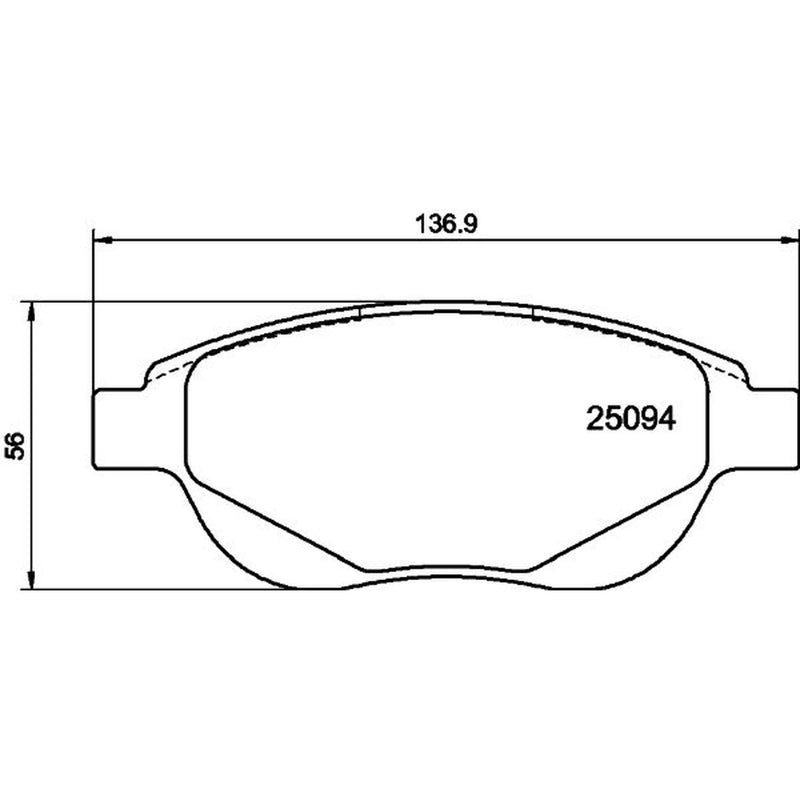 DON Front Brake Pad Set fits Citroën C4 2004-2011 1.6 2.0