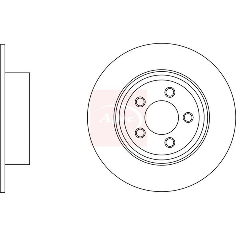Apec 2 x Solid Brake Discs fits Chrysler 300C 2005-2023 3.0