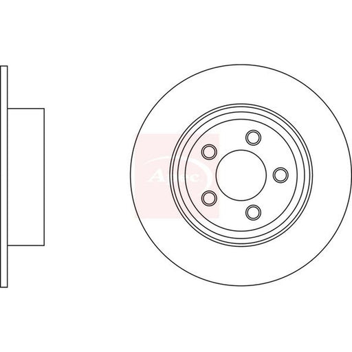 Apec 2 x Solid Brake Discs fits Chrysler 300C 2005-2023 3.0