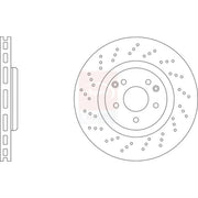 Apec 2 x Perforated/Vented Front Brake Discs SDK6477-x2