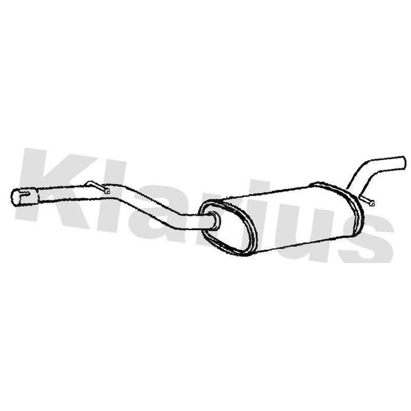 Klarius Box With Centre Pipe Centre fits VW Passat B6 2005-2008 1.6