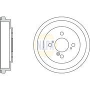 NAPA Brake Drum Assembly Rear NDR1023