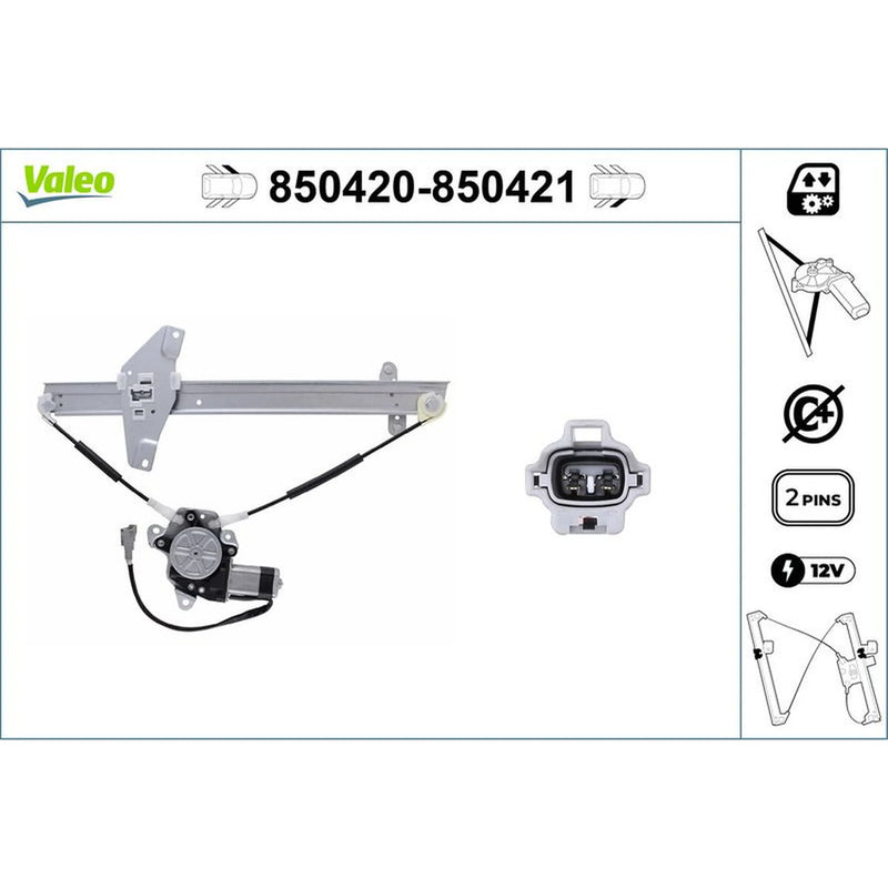 Valeo Electric Window Regulator Lifter Left Front 850420