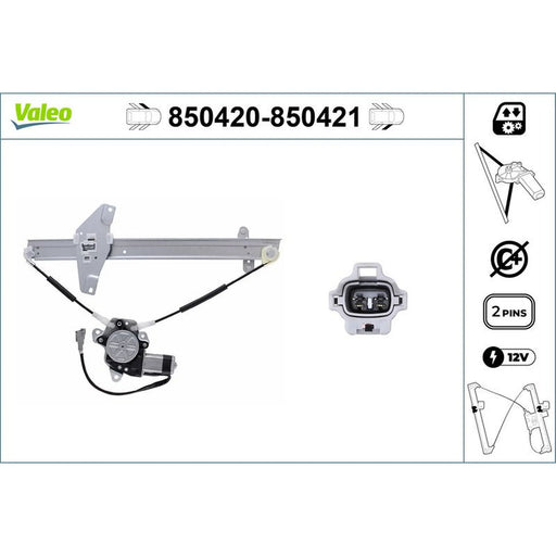 Valeo Electric Window Regulator Lifter Right Front 850421