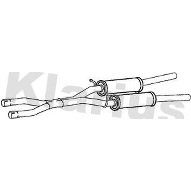 Klarius Box With Centre Pipe Centre fits Audi A6 C4 1995-1997 2.8