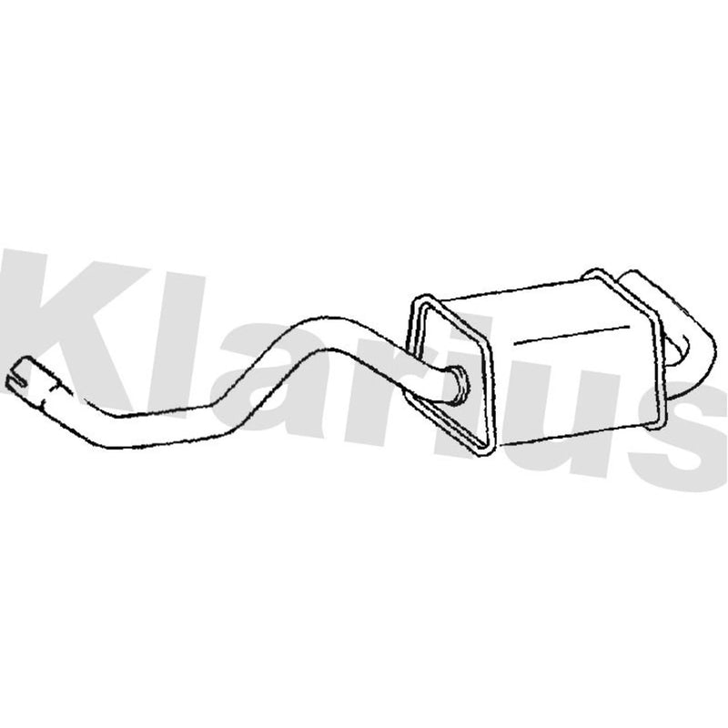 Klarius Box With Tail Pipe Rear fits Renault Megane III 2008-2016 1.5