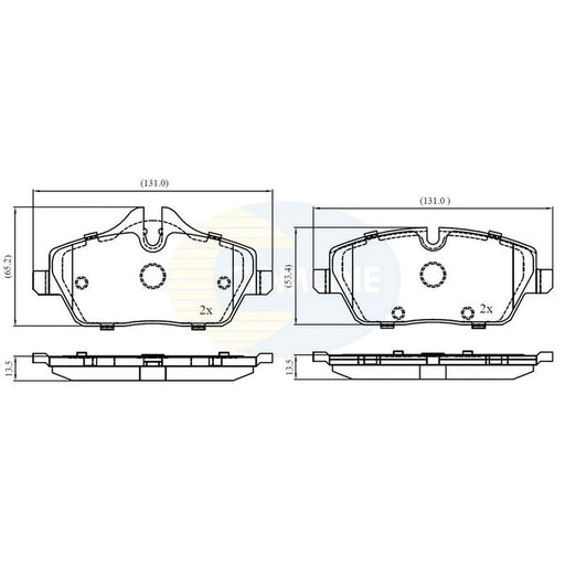 Comline 4 x Front Brake Pad Set fits BMW I3 2013 on