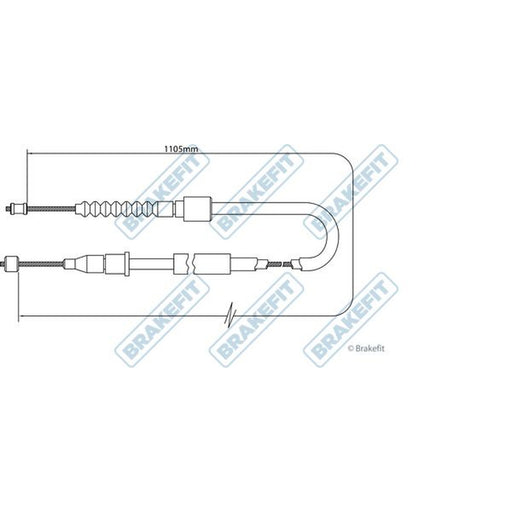 Apec Handbrake Cable Left Rear fits Opel Corsa C 2000-2009 1.0 1.2 1.3 1.4 1.7