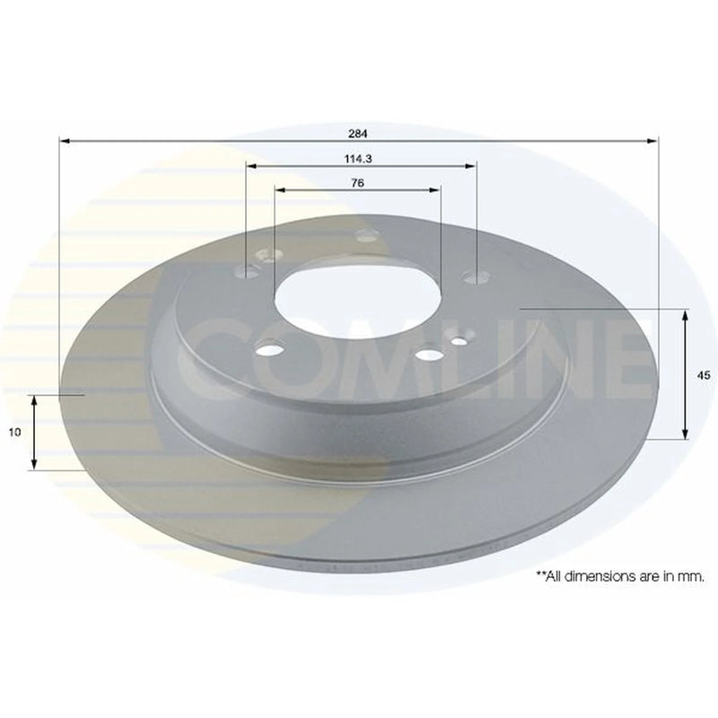 Comline Front & Rear Brake Discs & Pads fits Kia Carens IV 2013-2018 1.6 1.7 2.0