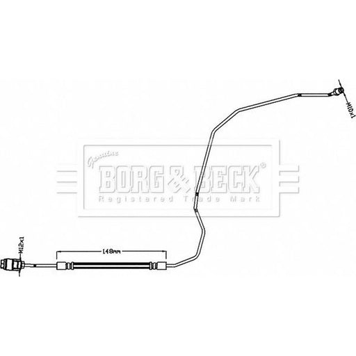 Borg & Beck Brake Hydraulic Hose Line outer BBH8466