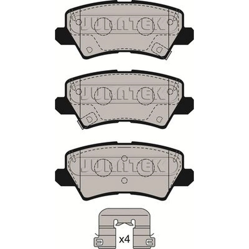 Juratek Rear Brake Pad Set fits Kia Picanto III 2017-2018 1.0 1.2