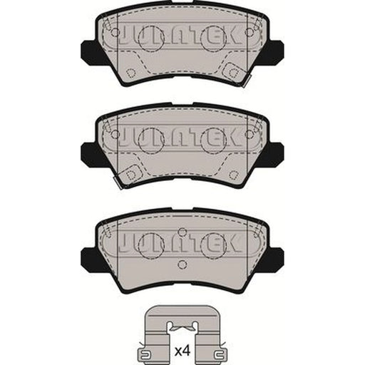 Juratek Rear Brake Pad Set fits Kia Picanto III 2017-2018 1.0 1.2
