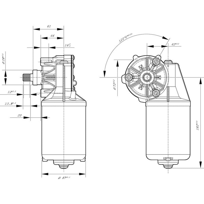 Bosch Front/Rear Wiper Motor Front