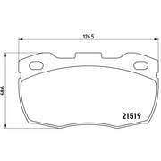 Brembo Front Brake Pad Set fits Land Rover Defender 1990-2016 2.4 2.5 3.5 3.9