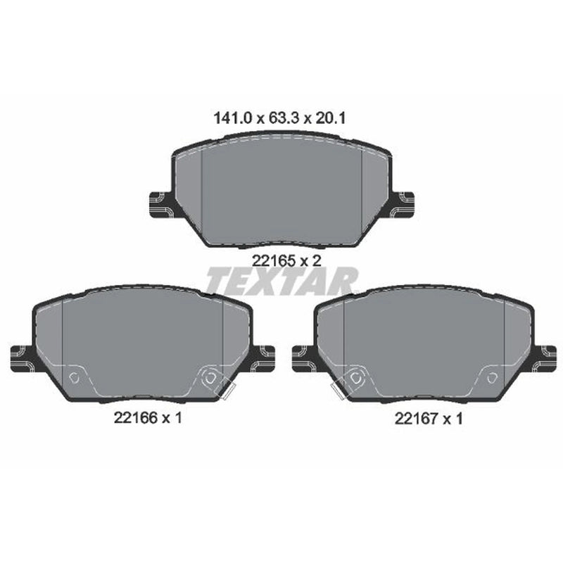 Textar Front Brake Pad Set 2216501
