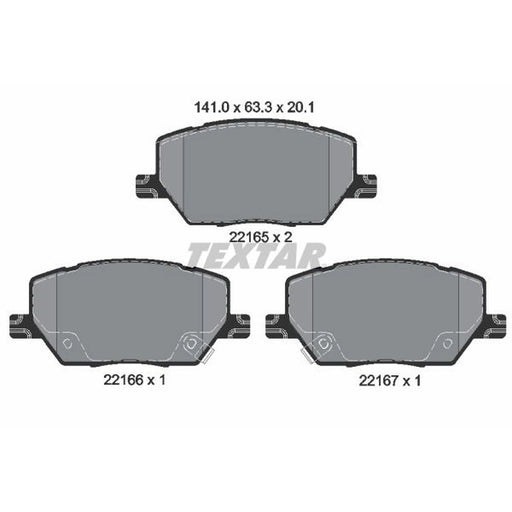 Textar Front Brake Pad Set 2216501