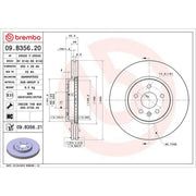 Brembo 2 x Front Brake Discs 09.B356.21-x2