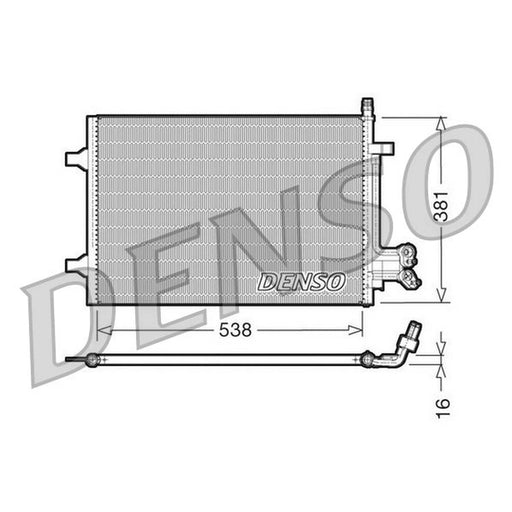 Denso Air Conditioning Condenser fits Ford Fiesta V 2001-2010 1.25 1.3 1.4 1.6