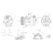 Hella Air Conditioning Compressor fits Fiat Croma 2005-2011 1.9